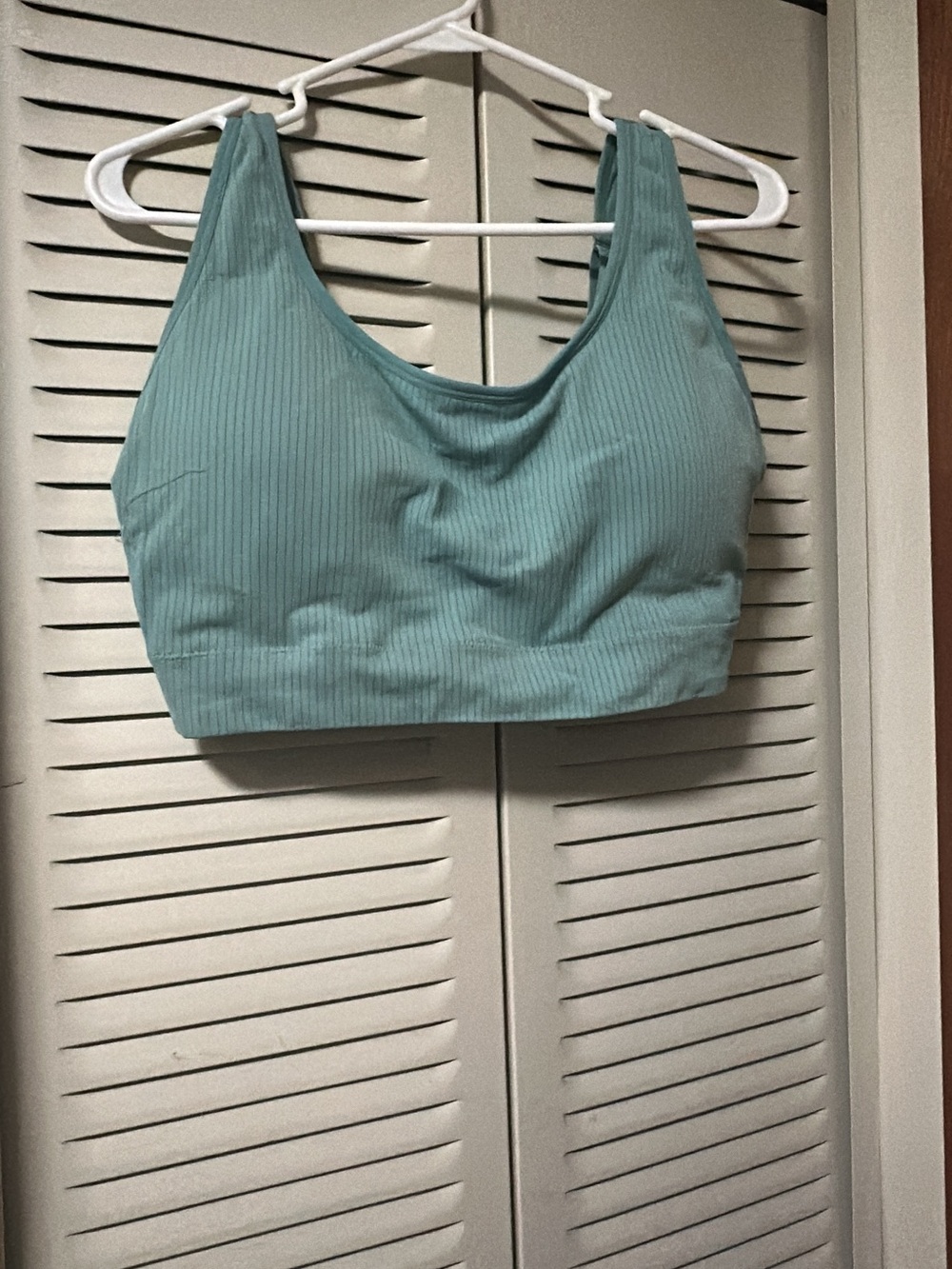 Auden Ribbed Seamless Bralette - Teal Green - Picture 3 of 5